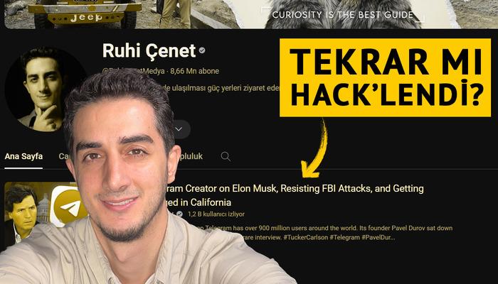 “Sonunda geri aldım” dedi ama… Ruhi Çenet'in 8,5 milyondan fazla abonesi olan YouTube kanalıyla alakası olmayan bir canlı yayın başladı!  Yine mi hacklendin?