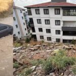 Ankara'da şiddetli; Yollar göle döndü, destek duvarı yok edildi – son dakika Trürkiye Haberleri
