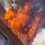 Sultangazi’de yangın paniği: Beşinci kattan düşen kişi!